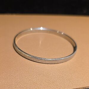 Monet Silver Tone Slim Bangle Bracelet